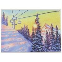 2025 Sarah Beabout Skiers Greeting Card Unisex