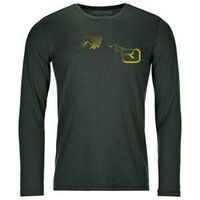 2023 Ortovox 185 Merino Logo Spray Long Sleeve Mens