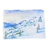 2023 Sarah Beabout Skiers Greeting Card Unisex